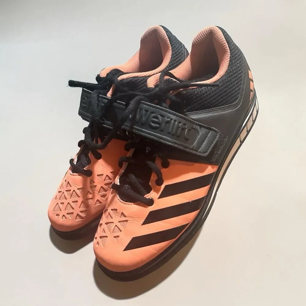 Adidas Shoes Women’s Size 8 Powerlift 3 AQ3333 Sunglow Black Weightlifting